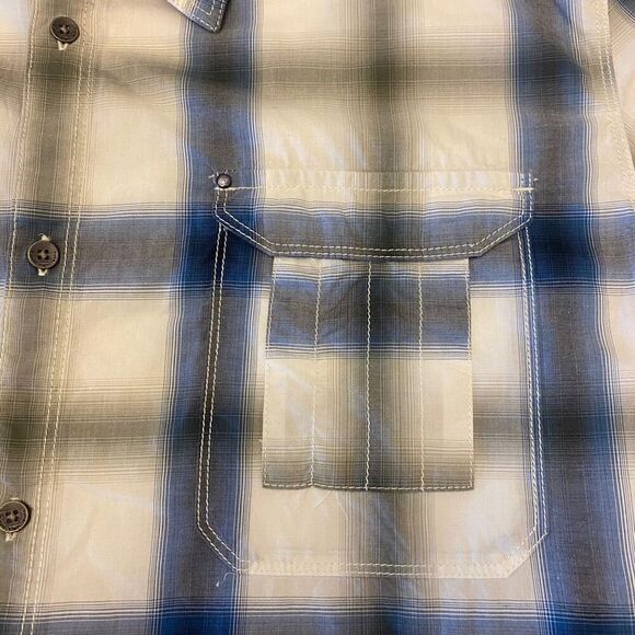 Calvin Klein Plaid Button Down Short Sleeve Shirt Size XXL - Picture 3 of 12